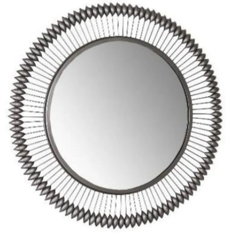Casa Padrino miroir design zinc Ø 90 cm - Miroir mural moderne en métal peint par poudrage - Accessoires décoratifs de luxe Begrenztes Angebot