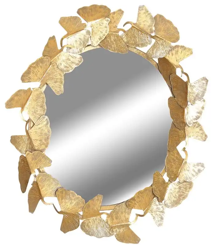 Zertifiziert Casa Padrino miroir design or Ø 83 cm - Miroir mural moderne en métal enduit de poudre - Accessoires Déco