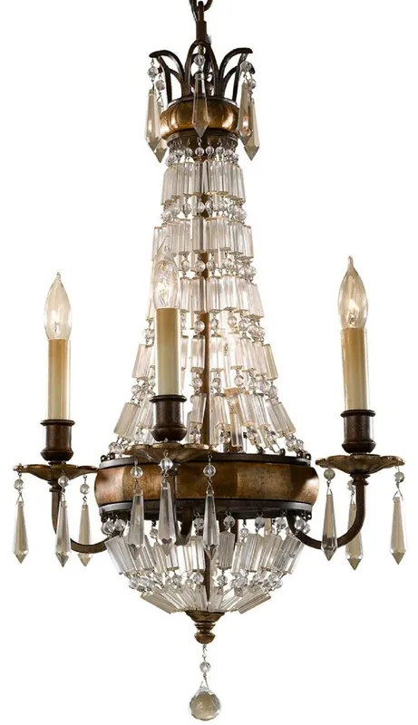 Günstig Casa Padrino lustre baroque avec verre cristal bronze Ø 36,2 x H. 62,5 cm - Lustre magnifique de style baroque - Noble et Magnifique