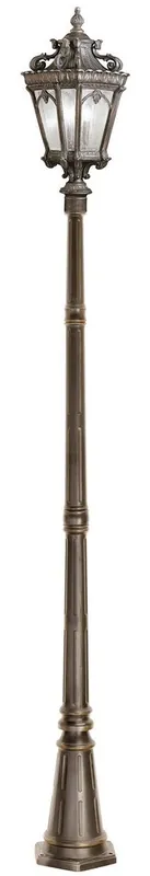 Sonderaktion Casa Padrino lanterne de jardin baroque bronze antique Ø 30,5 x H. 295 cm - Lampadaire d'extérieur élégant en fonte d'aluminium de haute qualité - Éclairage extérieur nostalgique