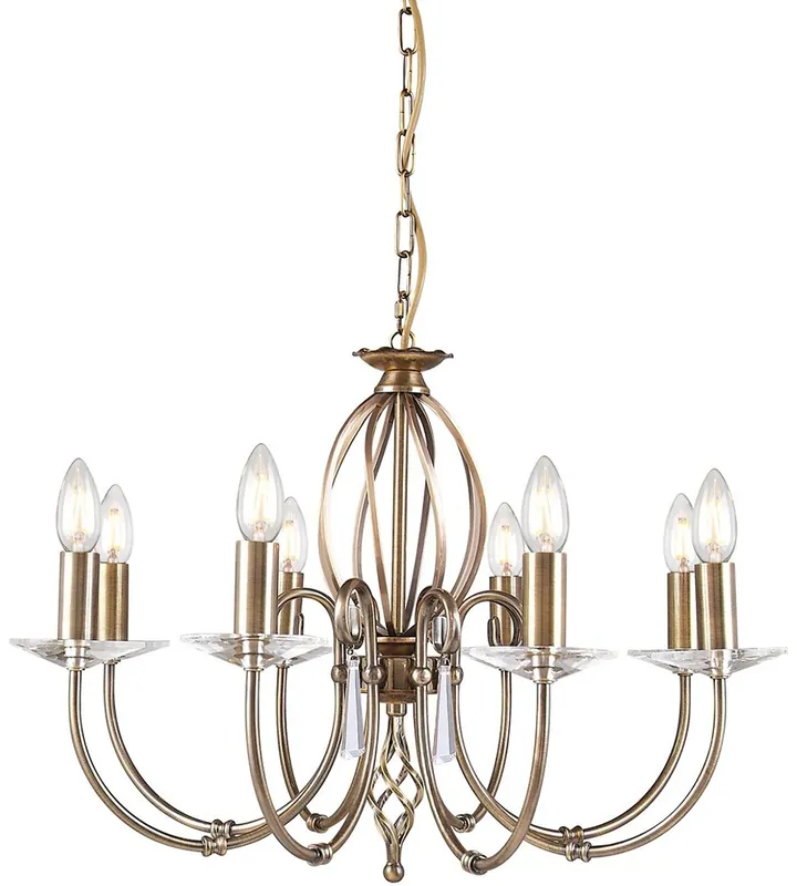 Nur Für Kurze Zeit Casa Padrino lustre baroque laiton antique Ø 65 x H. 46 cm - Lustre de salon élégant - lustre de style baroque