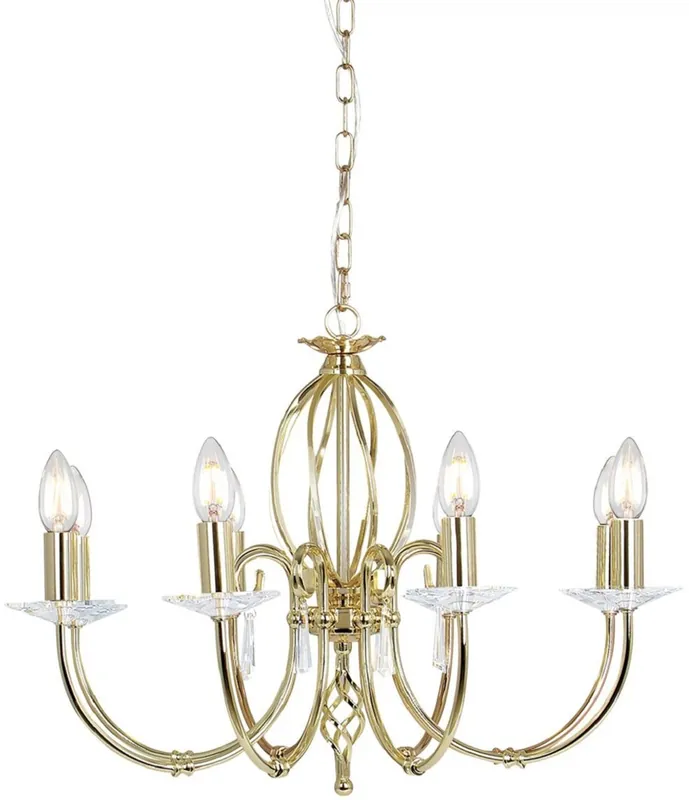 Top-Preis Casa Padrino lustre baroque laiton Ø 65 x H. 46 cm - Lustre de salon élégant - lustre de style baroque