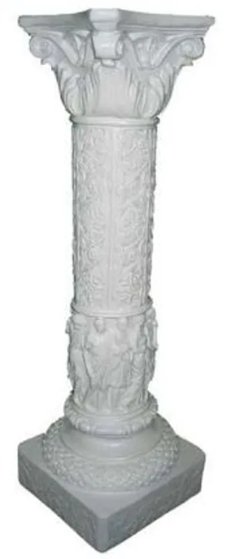 Casa Padrino pilier baroque blanc 31 x 31 x H. 76,5 cm - Pilier décorative de salon noble - Accessoires de décoration de style baroque Finale Aktion