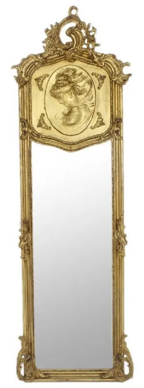 Kracherpreis Casa Padrino miroir baroque or antique 55 x H. 175 cm - Miroir mural de style antique fait main - Miroir complet - Miroir d'armoire - Miroir de salon - Meubles de style baroque