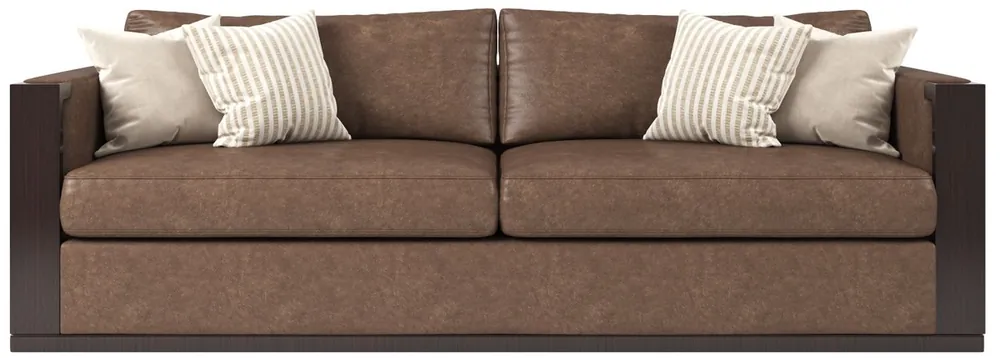 Casa Padrino canapé Art Déco de luxe en cuir marron / marron foncé brillant / or 245 x 95 x H. 75 cm - Canapé de salon noble - Qualité de Luxe Jetzt Bestellen