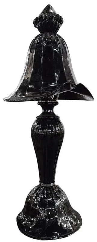 Günstig Casa Padrino lampe de table Art Nouveau noir Ø 20 cm - Lampe de bureau élégante en métal - Luminaires Baroque & Art Nouveau