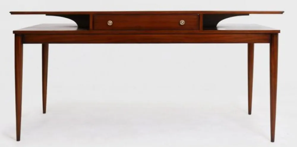 Bestseller Casa Padrino Bureau Art Déco de Luxe avec Tiroir Marron 154 x 80 x H. 78 cm - Table de Bureau en Bois Massif - Mobilier de Bureau - Qualité de Luxe