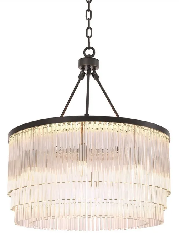 Casa Padrino lustre en verre de luxe bronze Ø 60 x H. 68 cm - Lustre de salon Noble - Qualité de Luxe Schneller Versand