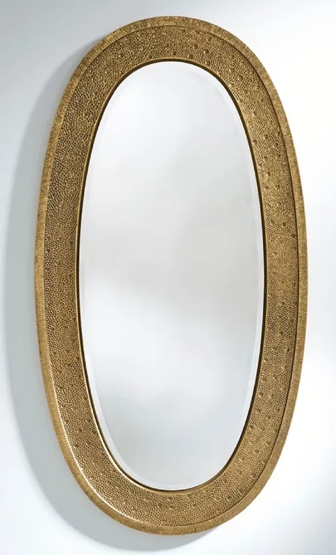 Casa Padrino miroir de luxe or 89 x 5 x H. 170 cm - Miroir mural ovale élégant - Miroir de vestiaire - Miroir de salon - Accessoires de décoration de luxe Kracherpreis