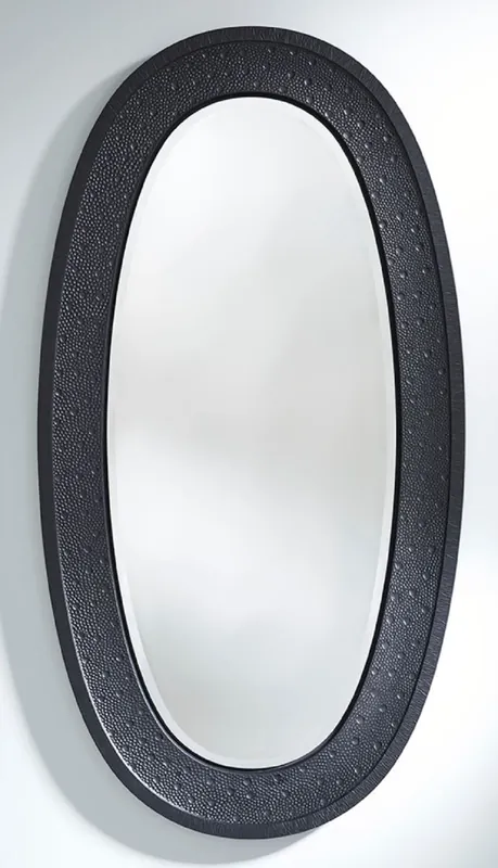 Jetzt Kaufen Casa Padrino miroir de luxe noir 89 x 5 x H. 170 cm - Miroir mural ovale élégant - Miroir de vestiaire - Miroir de salon - Accessoires de décoration de luxe
