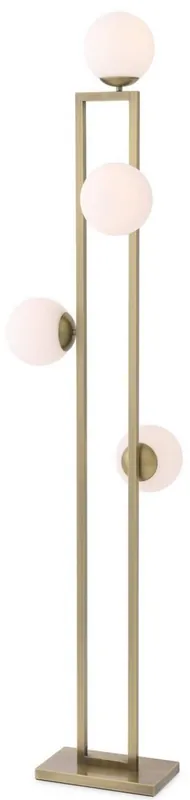 Bestpreis Casa Padrino lampadaire de luxe laiton / blanc 40 x 34,5 x H. 175 cm - Lampe de salon moderne - Collection de Luxe