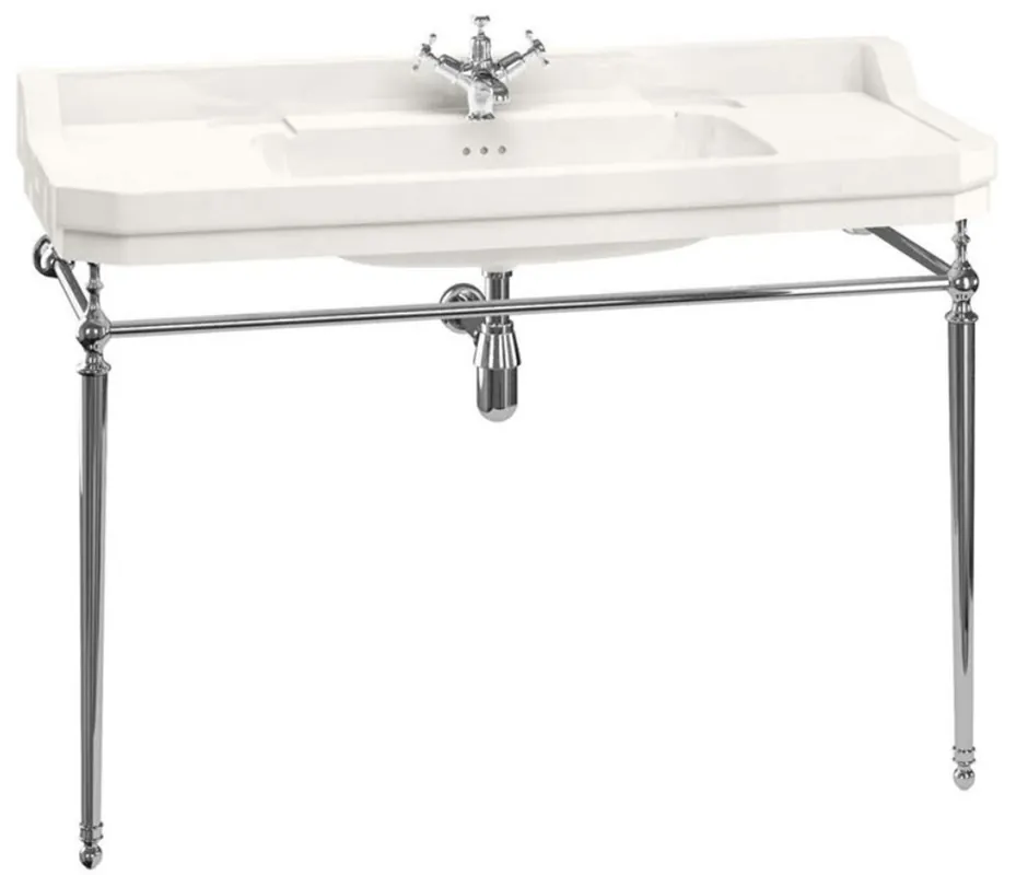 Casa Padrino Lavabo Art Nouveau de Luxe 121 x 51 x H. 90 cm - Différentes Couleurs - Lavabo 1 Trou en Porcelaine avec Base - Meubles de Salle de Bain Schneller Versand