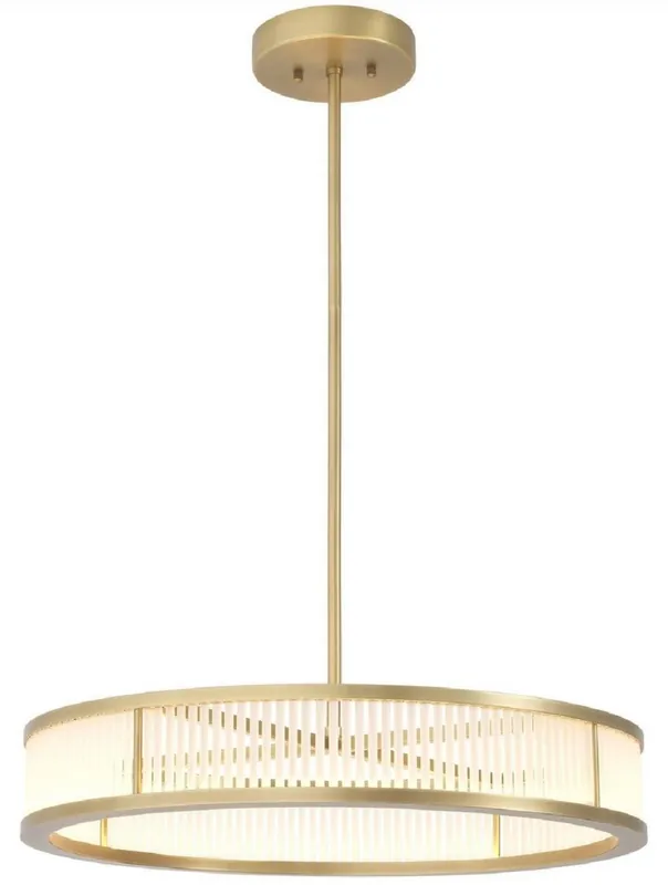Casa Padrino lustre LED de luxe laiton antique / blanc Ø 70 x H. 15 cm - Lustre rond moderne dimmable - Qualité de Luxe Bestseller
