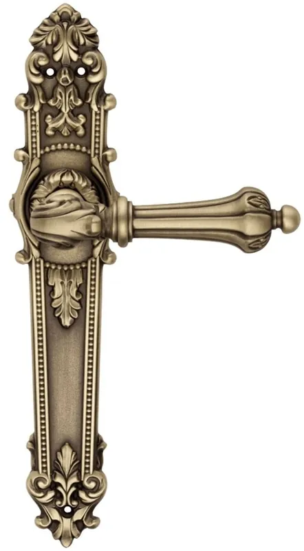 Knallerangebot Casa Padrino Ensemble de Poignées de Porte Baroque 14,7 x H. 29 cm - Différentes Couleurs - 2 Magnifiques Poignées de Porte en Laiton avec Plaques - Qualité de Luxe - Fabriqué en Italie