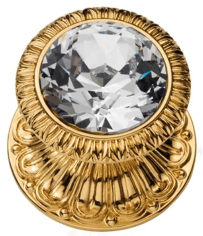 Casa Padrino ensemble de boutons de porte baroque de luxe Ø 8 x H. 7,2 cm - Différentes Couleurs - 2 Poignées de porte rondes avec verre en cristal Swarovski - Qualité de Luxe - Fabriqué en Italie Bestpreis