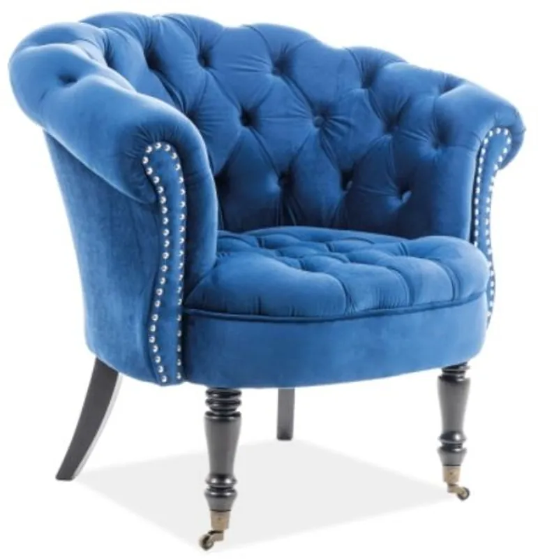 Casa Padrino fauteuil Chesterfield 87 x 78 x H. 83 cm - Différentes Couleurs - Fauteuil de salon élégant avec tissu de velours fin - Meubles Chesterfield Top-Seller