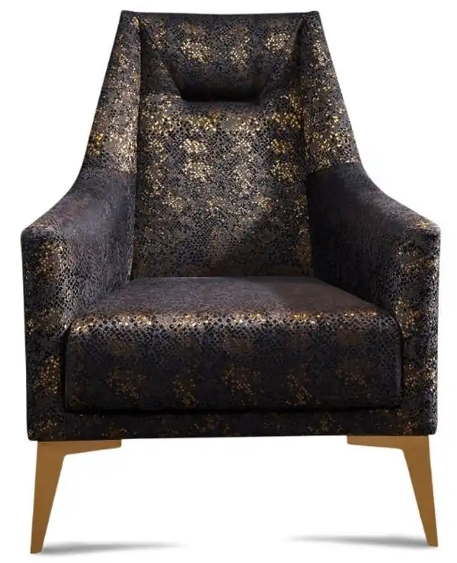 Preiswert Casa Padrino fauteuil de salon de luxe violet / noir / or 70 x 95 x H. 96 cm - Meubles de salon - Meubles de luxe