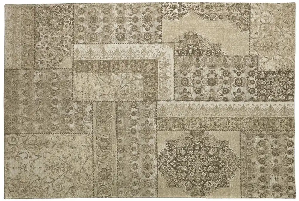 Direkt Vom Hersteller Casa Padrino tapis de luxe en coton beige - Différentes Tailles - Tapis de salon rectangulaire avec structure en relief et aspect usé délavé - Qualité de Luxe