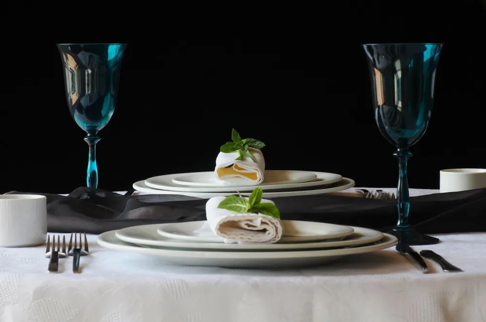 Sale Casa Padrino ensemble de 6 verres à vin blanc bleu-vert Ø 8,5 x H. 21 cm - Verres à vin faits main - Accessoires pour Hôtels et Restaurants - Qualité de Luxe