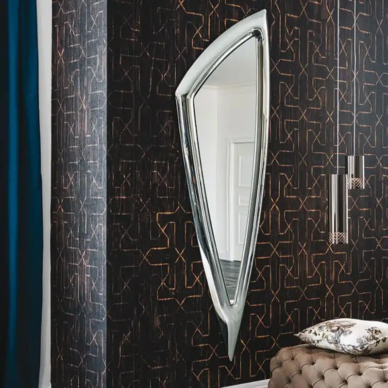 Casa Padrino miroir design de luxe 75 x 8 x H. 215 cm - Miroir mural avec cadre en verre bombé - Collection de Luxe Meistverkauft