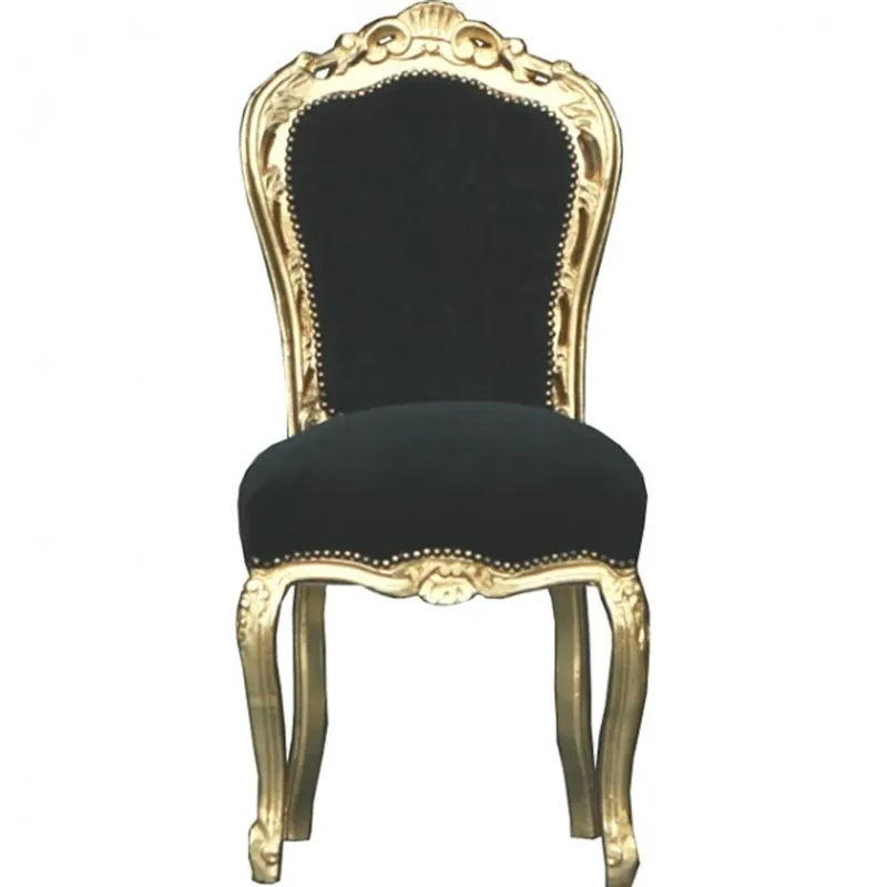 Casa Padrino baroque dîner Chaise Noir / Or - Mobilier antique Bestpreis