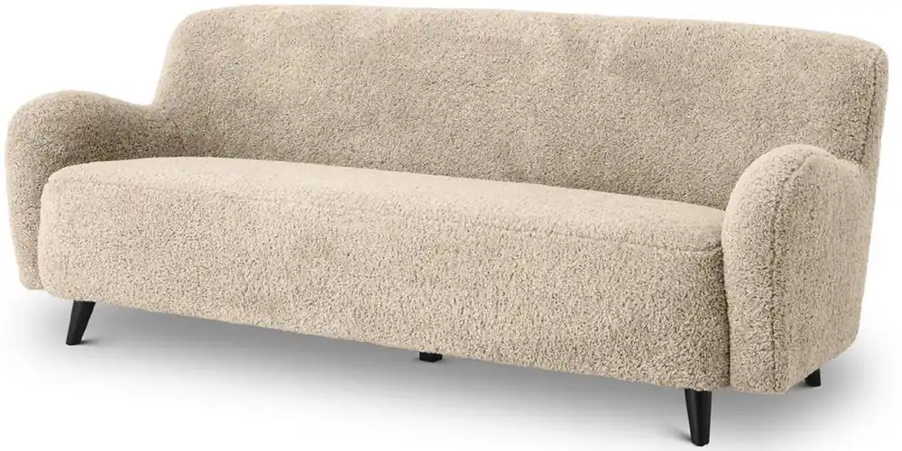 Kracherpreis Casa Padrino canapé de salon de luxe sable / noir 200 x 70 x H. 75 cm - Meubles de Salon - Meubles de Luxe