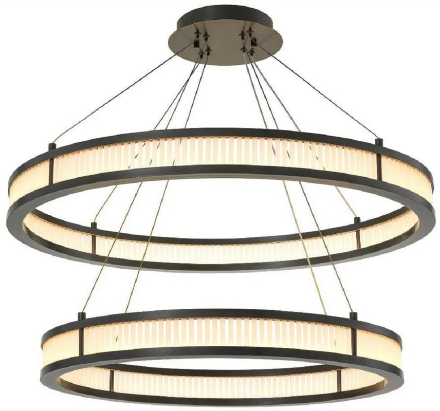 Aktuell Casa Padrino lustre LED de luxe bronze / blanc Ø 85 cm - Lustre rond moderne - Lustre de Salon - Lustre d'Hôtel