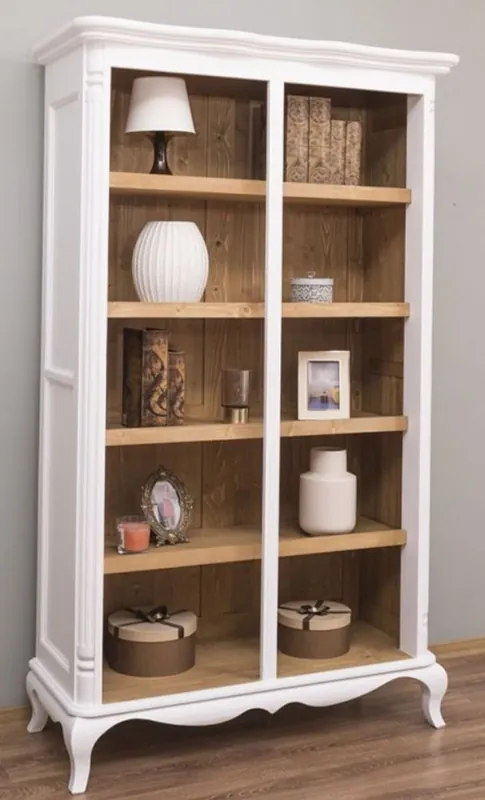 Meistverkauft Casa Padrino cabinet étagère de style campagnard blanc / naturelle 112 x 49 x H. 190 cm - Armoire en bois massif - Armoire de salon - Armoire de bureau - Meubles de style campagnard