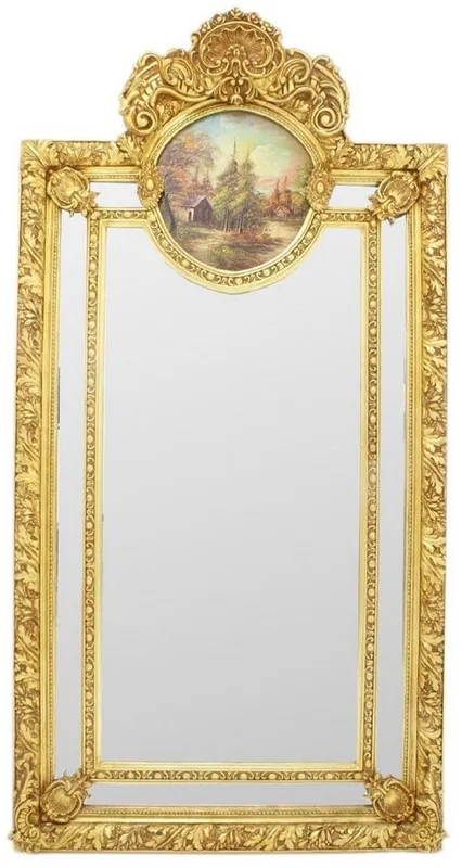 Casa Padrino miroir baroque or 110 x H. 210 cm - Magnifique miroir mural de style baroque - Miroir armoire style antique - Miroir de salon - Mobilier Baroque Sofort Bestellen
