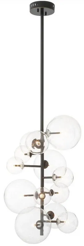 Highlight Casa Padrino lustre halogène de luxe bronze 26 x 26 x H. 71 cm - Lustre moderne avec abat-jour en verre rond - Collection de Luxe