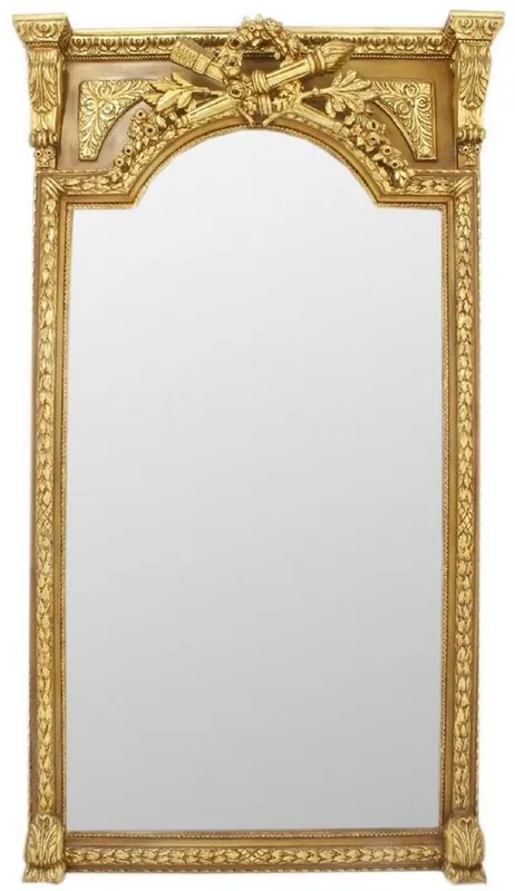 Casa Padrino miroir baroque or 120 x H. 225 cm - Magnifique miroir mural de style baroque - Miroir armoire style antique - Miroir de salon - Mobilier Baroque Nur Für Kurze Zeit