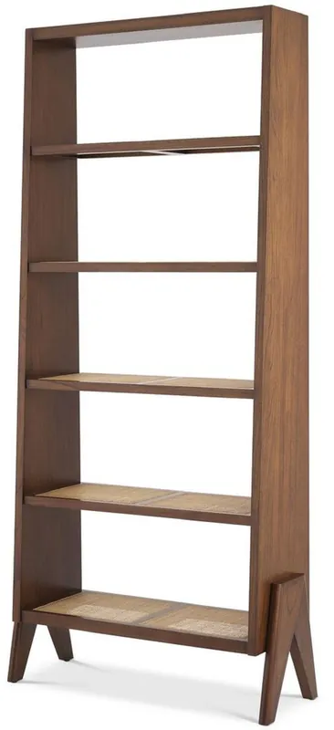 Beliebt Casa Padrino armoire étagère de luxe marron / naturelle 95 x 36 x H. 211 cm - Armoire en bois massif noble avec osier en rotin - Armoire de Salon - Armoire de Bureau - Mobilier de Luxe