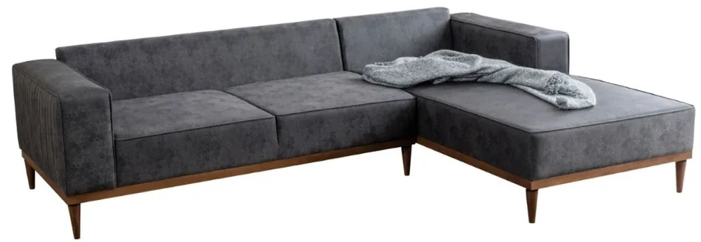 Sale Casa Padrino canapé d'angle de luxe gris / marron 265 x 180 x H. 70 cm - Canapé de salon élégant - Mobilier de Luxe