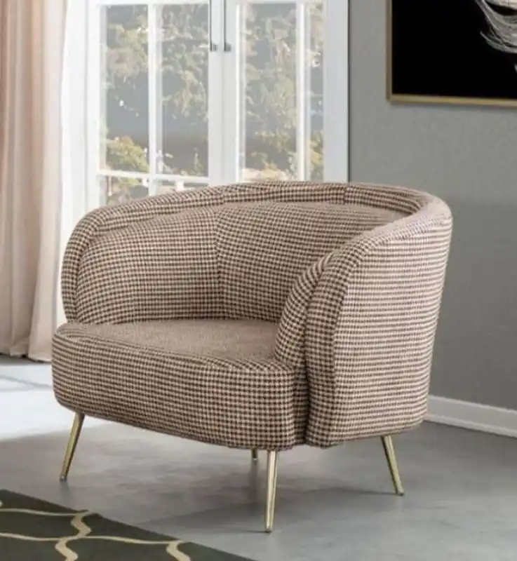 Neue Ware Casa Padrino fauteuil de salon Art Déco de luxe marron / gris / or 85 x 90 x H. 100 cm - Mobilier de Salon - Mobilier Art Déco