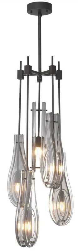 Casa Padrino lustre de luxe bronze / gris Ø 37 x H. 95,5 cm - Lustre moderne en métal avec abat-jour en verre - Qualité de Luxe Neu Im Sortiment