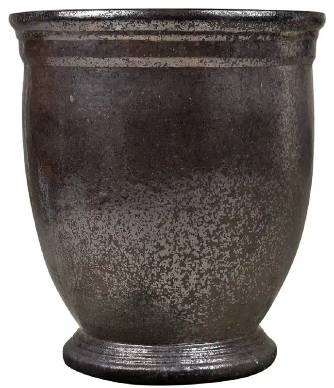 Casa Padrino Pot de Fleurs Art Nouveau Noir / Bronze Ø 61 x H. 71 cm - Pot de Fleurs Rond en Terre Cuite Fait Main - Accessoires de Décoration Jardin & Terrasse Jetzt Kaufen
