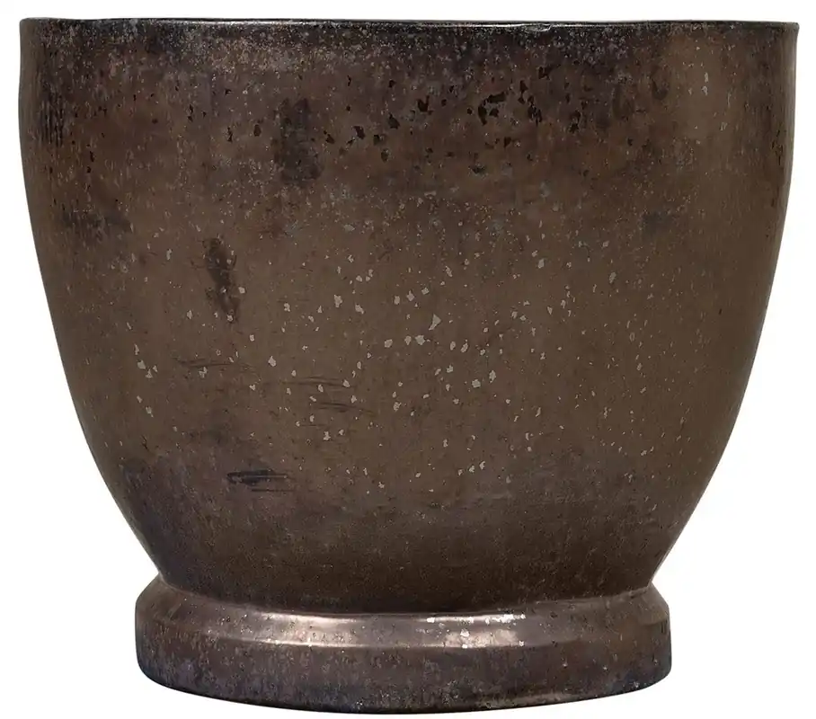 Meistverkauft Casa Padrino Pot de Fleurs Art Nouveau Noir / Bronze Ø 52 x H. 43 cm - Pot de Fleurs Rond en Terre Cuite Fait Main - Accessoires de Décoration Jardin & Terrasse