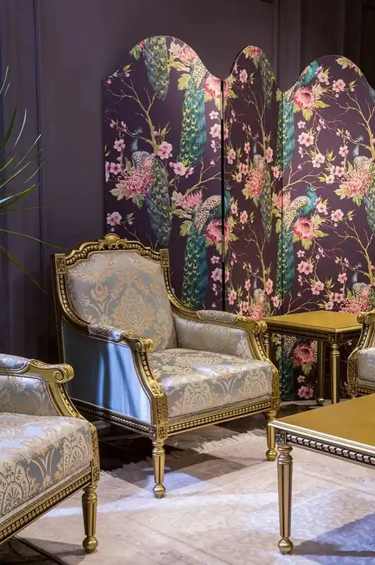Casa Padrino fauteuil baroque de luxe bleu clair / or 68 x 72 x H. 103 cm - Fauteuil de salon avec motif élégant - Mobilier de salon baroque Preiswert
