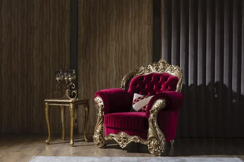 Top-Seller Casa Padrino fauteuil baroque de luxe rouge bordeaux / or 120 x 100 x H. 117 cm - Magnifique fauteuil de salon avec coussin décoratif - Mobilier de salon baroque