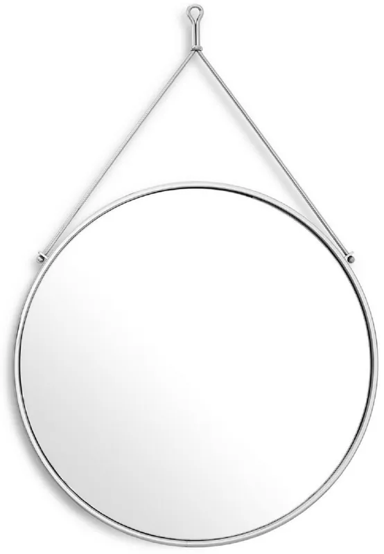 Casa Padrino miroir mural de luxe en acier inoxydable argent Ø 65 x 3 x H. 97 cm - Miroir de Garde-Robe - Miroir de Salon - Miroir de Chambre - Collection de Luxe Solange Der Vorrat Reicht