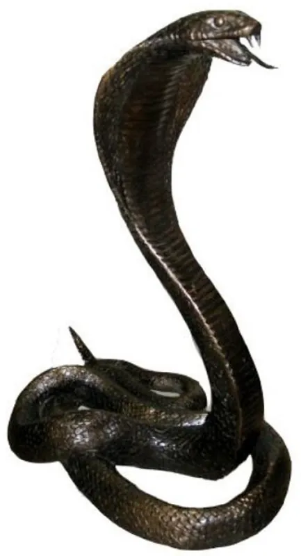 Casa Padrino figurine en bronze de luxe serpent cobra bronze antique 14 x 20 x H. 27 cm - Sculpture en Bronze - Figurine de Décoration - Accessoires de Décoration Super-Preis