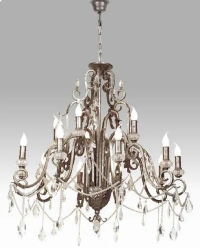Nur Für Kurze Zeit Casa Padrino luxury baroque crystal chandelier antique silver Ø 90 cm - Magnificent living room chandelier in baroque style - Baroque furniture - Noble & Magnificent