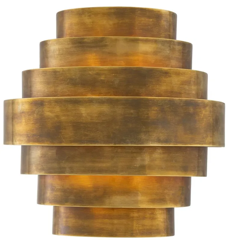 Saisonangebot Casa Padrino luxury wall lamp vintage brass 30 x 16 x H. 31 cm - Semicircular brass wall lamp - Living room wall lamp - Hotel wall lamp - Restaurant wall lamp - Luxury lighting