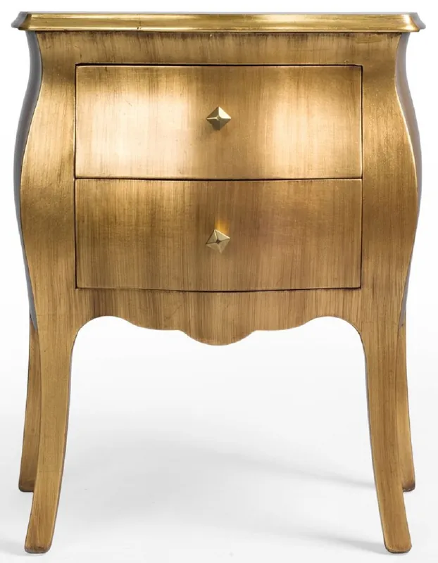 Casa Padrino luxury baroque bedside table with 2 drawers gold - Handmade baroque bedside table - Baroque bedroom furniture - Luxury furniture in baroque style - Baroque furniture Beliebt
