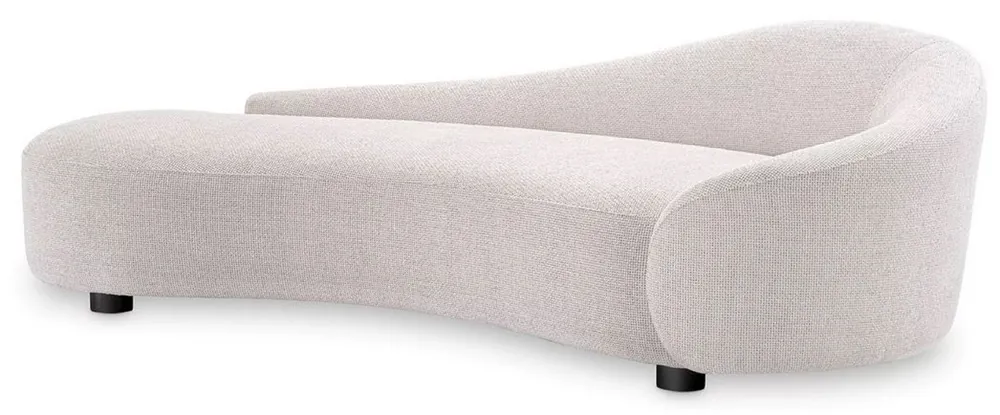Casa Padrino luxury sofa white / black 230 x 113 x H. 70 cm - Curved living room sofa - Living room furniture - Living room furnishings - Luxury furniture - Luxury furnishings - Furniture luxury Nur Für Kurze Zeit