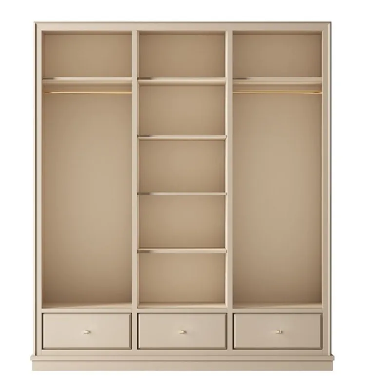 Sichere Zahlung Casa Padrino Luxury Wardrobe Beige 200 x 60 x H. 200 cm - Open Bedroom Cabinet - Bedroom Furniture - Hotel Furniture - Luxury Furnishings - Bedroom Furnishings - Luxury Furniture