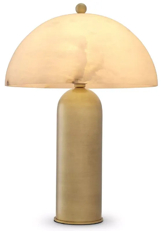 Top-Angebot Casa Padrino luxury table lamp antique brass / alabaster Ø 39.5 x H. 58 cm - Round metal desk lamp with alabaster lampshade - Luxury lighting - Luxury furniture - Luxury interior