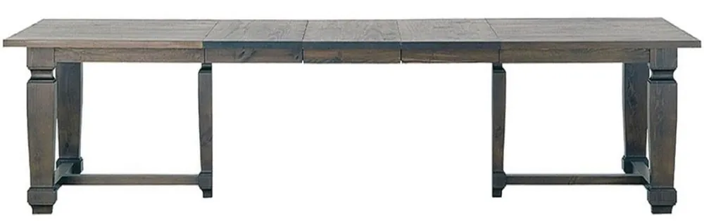 Casa Padrino table à manger de style campagnard de luxe naturel / gris 200-350 x 120 x H. 77 cm - Table de cuisine extensible fabriquée à la main en bois massif - Meubles de salle à manger en bois massif Begrenztes Angebot