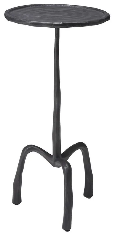 Casa Padrino table d'appoint de luxe bronze Ø 27,5 x H. 57,5 cm - Table ronde en métal aspect bois - Meubles de salon - Meubles de Luxe Sonderangebot
