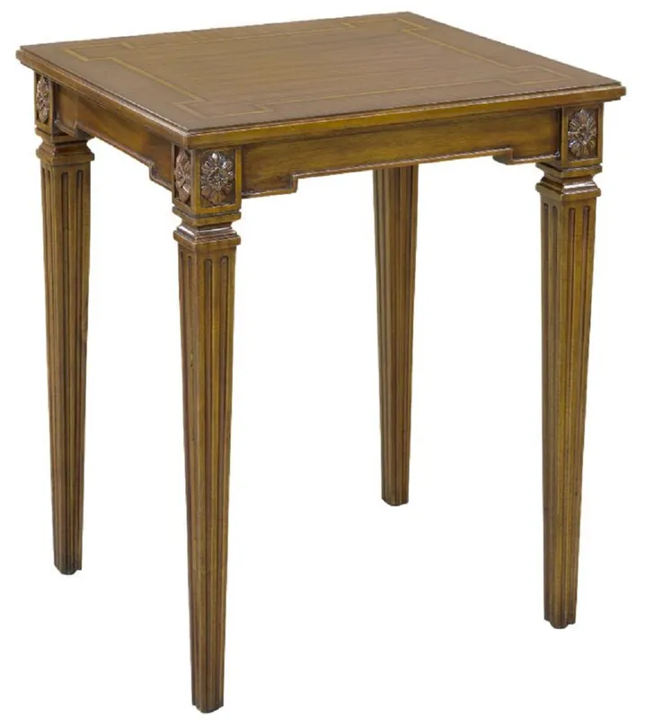 Finale Aktion Casa Padrino table d'appoint baroque de luxe marron 48 x 44 x H. 62 cm - Table en acajou noble de style baroque - Mobilier baroque en acajou